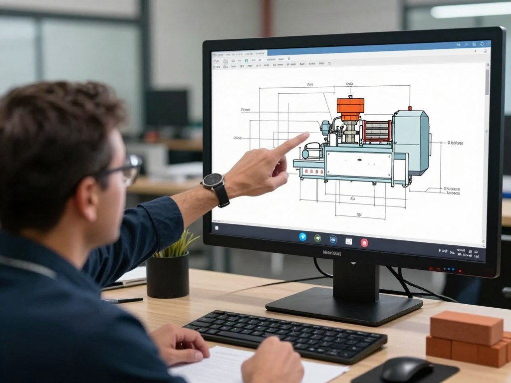 Engenheiro MAIKONG realizando consulta técnica com cliente brasileiro via videoconferência