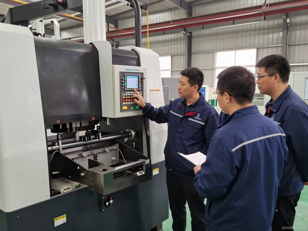 Equipe técnica da MAIKONG realizando treinamento para operação da maquina de fabricar bloco