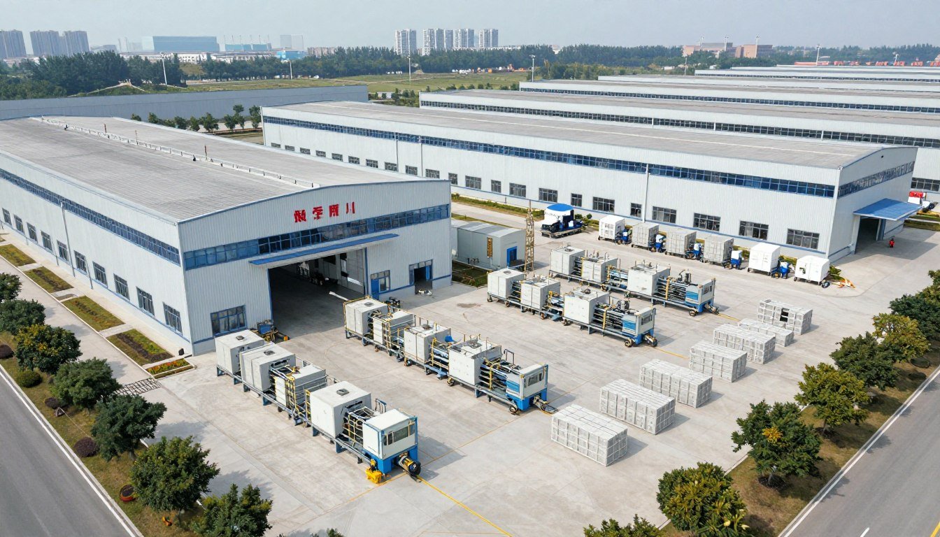 Fábrica da MAIKONG especializada em máquinas de fazer blocos de concreto