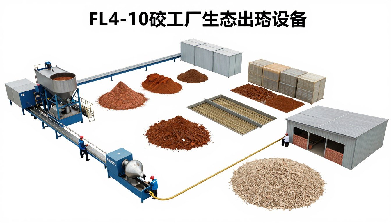 Layout de uma fábrica de tijolos ecológicos utilizando equipamentos MAIKONG