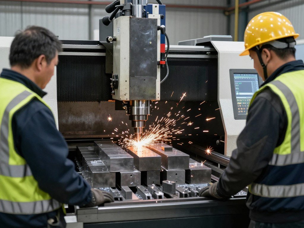 Oficina de Usinagem de Precisão da FÁBRICA MAIKONG com máquinas CNC