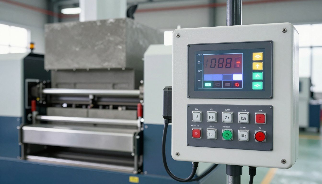Painel de controle da máquina de fazer bloco de cimento automática