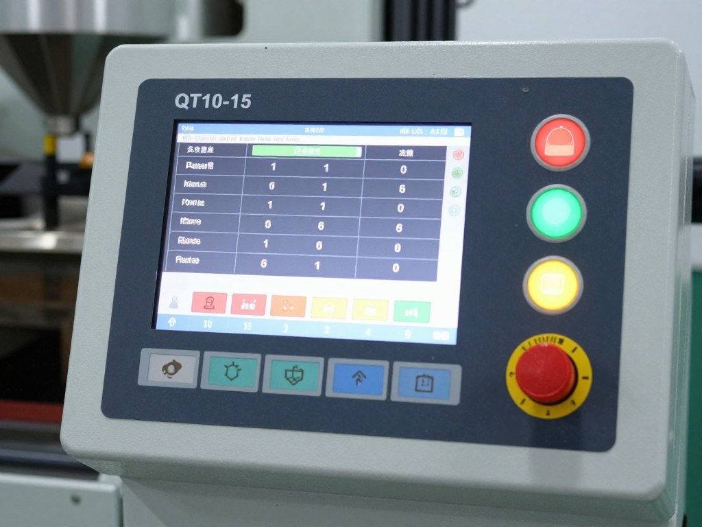 Painel de controle da máquina de fazer tijolo maciço QT10-15
