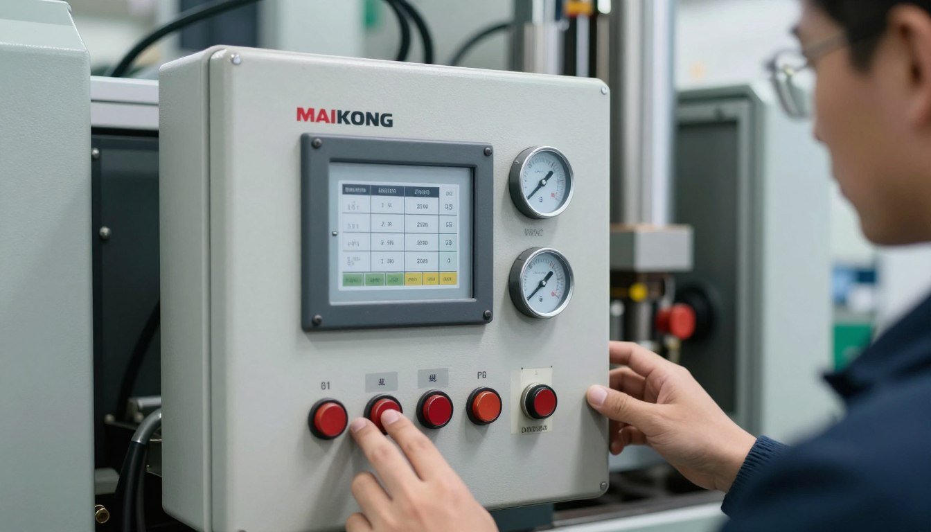 Painel de controle e sistema hidráulico da máquina de fazer tijolos de barro MAIKONG