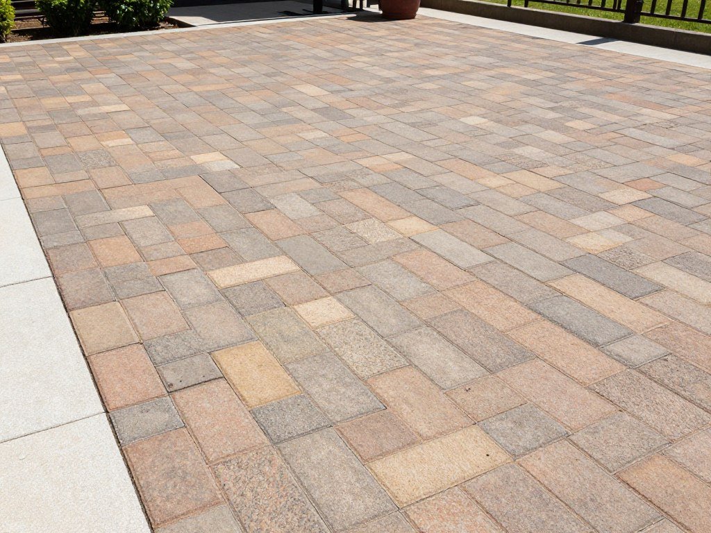 Piso de tijolos ecológicos instalado em área externa