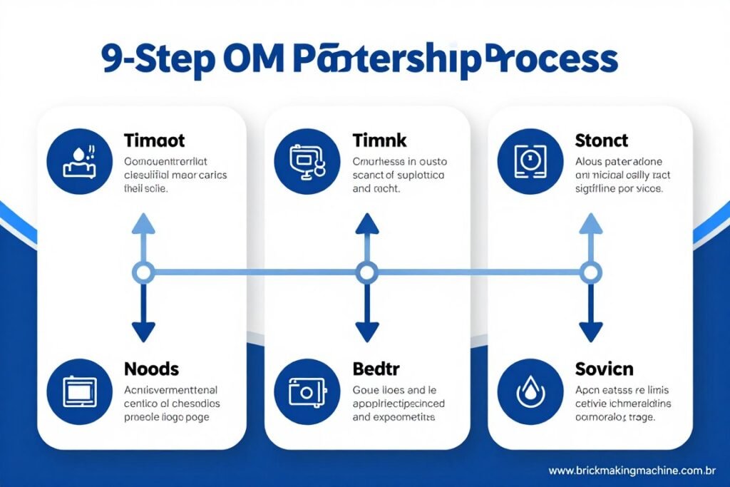 Processo de parceria OEM para máquinas de blocos