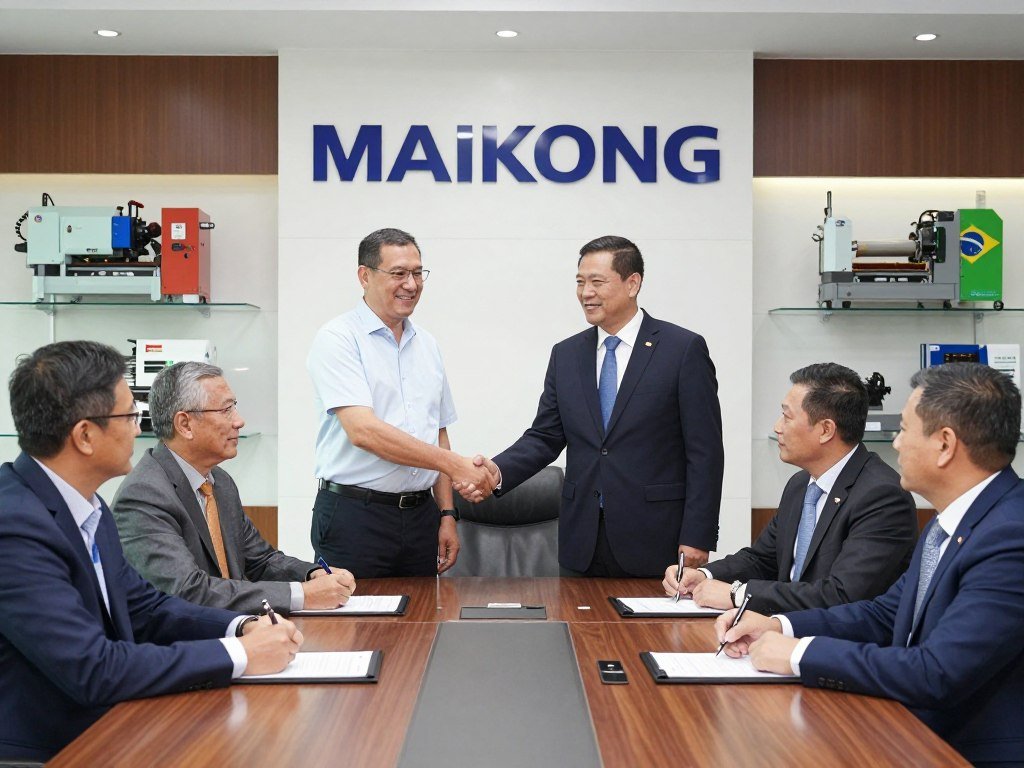 Reunião de parceria entre MAIKONG e distribuidor brasileiro