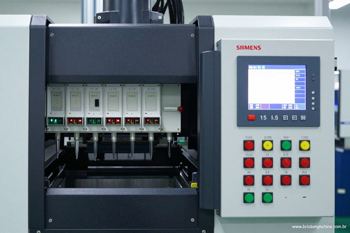 Sistema de controle PLC da maquina de fabricar bloco QT5-15