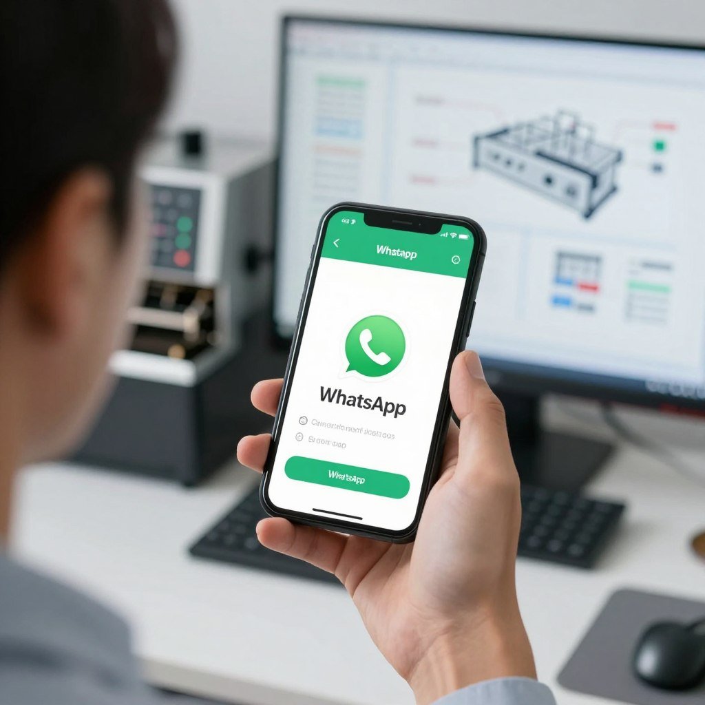 Suporte técnico via WhatsApp para máquina de fabricar bloco