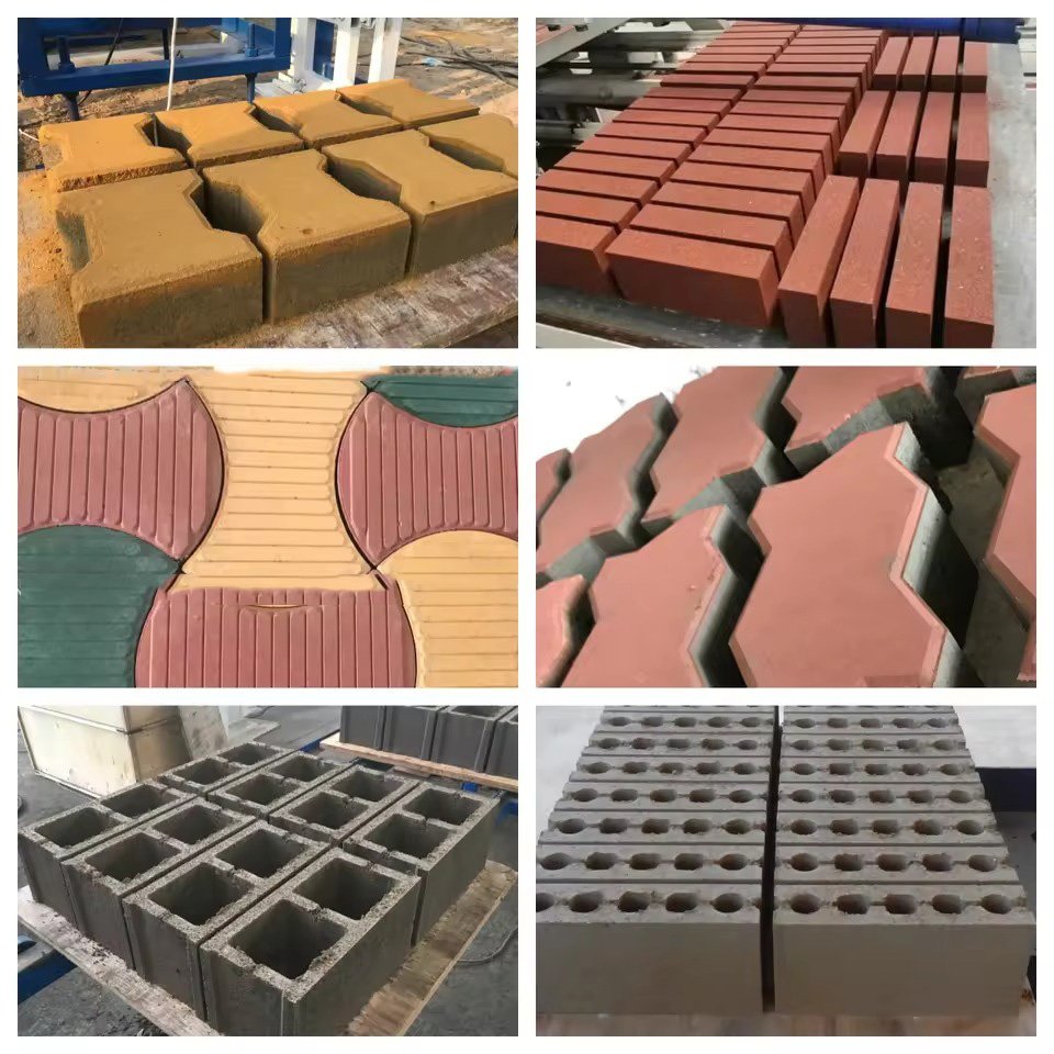 Comparação de diferentes tipos de blocos produzidos pela máquina MAIKONG