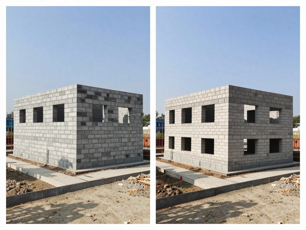 Comparação entre construção tradicional e com tijolos ecológicos