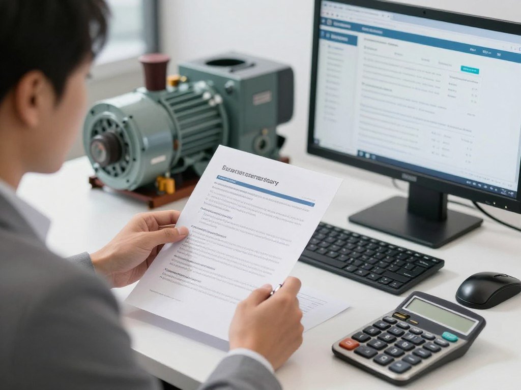 Empresário analisando opções de financiamento para máquinas de solo-cimento