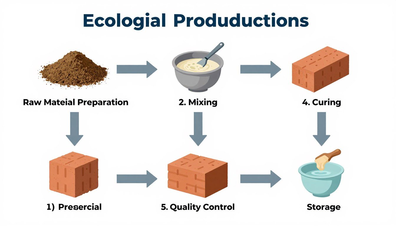 Fluxograma do processo completo de produção de tijolo ecológico
