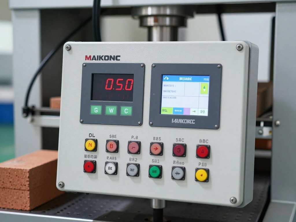 Painel de controle PLC da prensa hidráulica MAIKONG para tijolos ecológicos