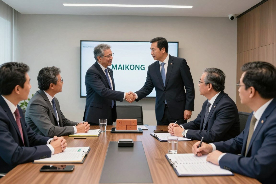 Reunião de negócios entre representantes MAIKONG e parceiros brasileiros