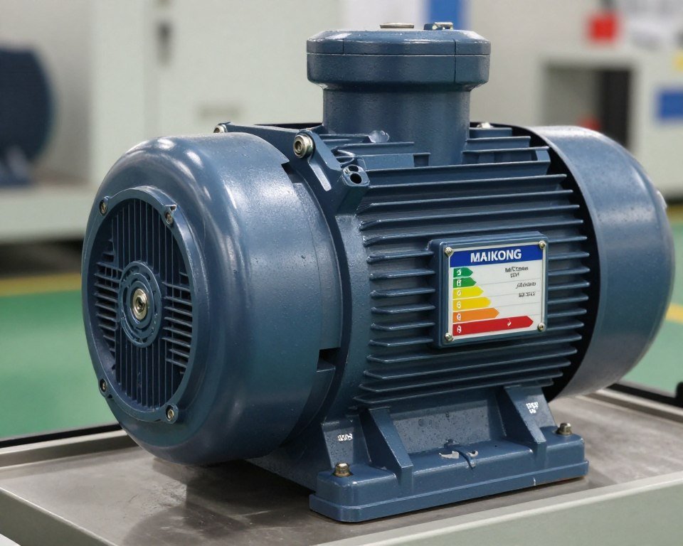 Motor elétrico Siemens de alta eficiência instalado em máquina MAIKONG de tijolos ecológicos