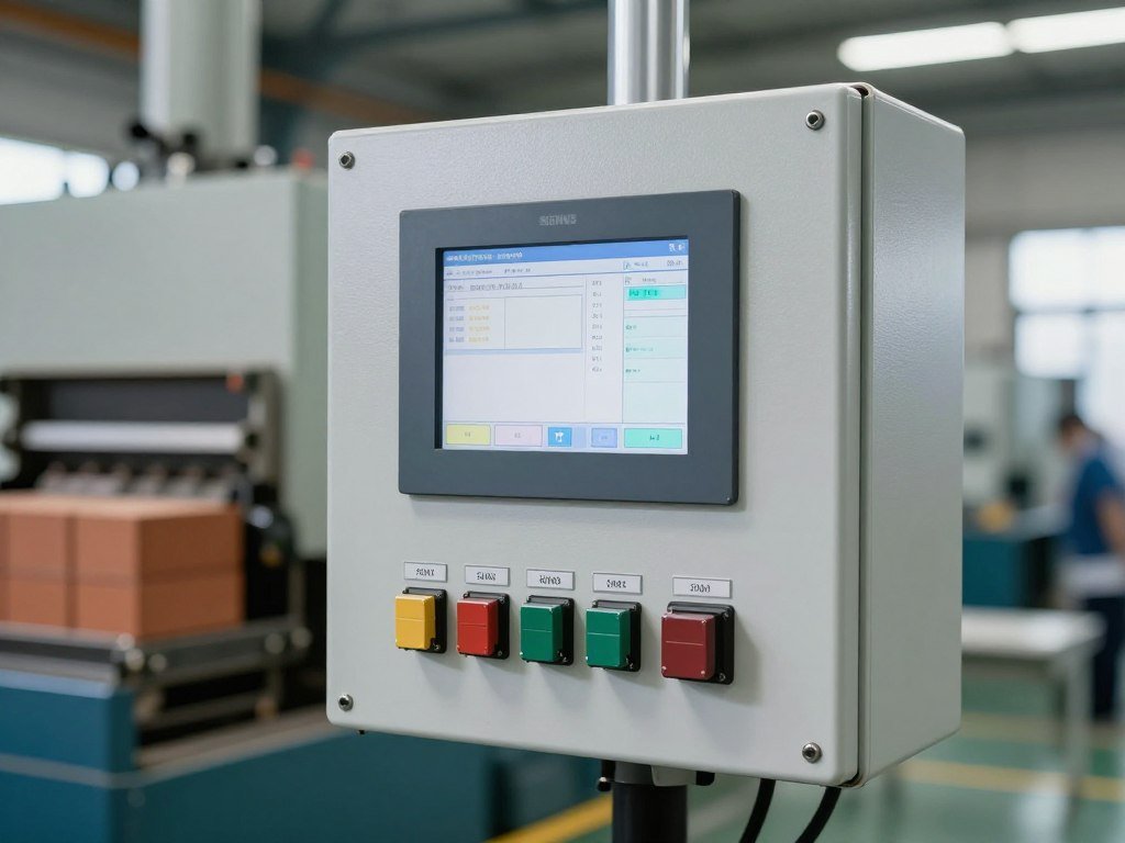 Painel de controle PLC Siemens da máquina MAIKONG para tijolos ecológicos