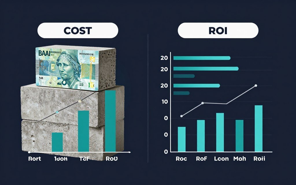 Comparação de custos entre compra e produção própria de blocos