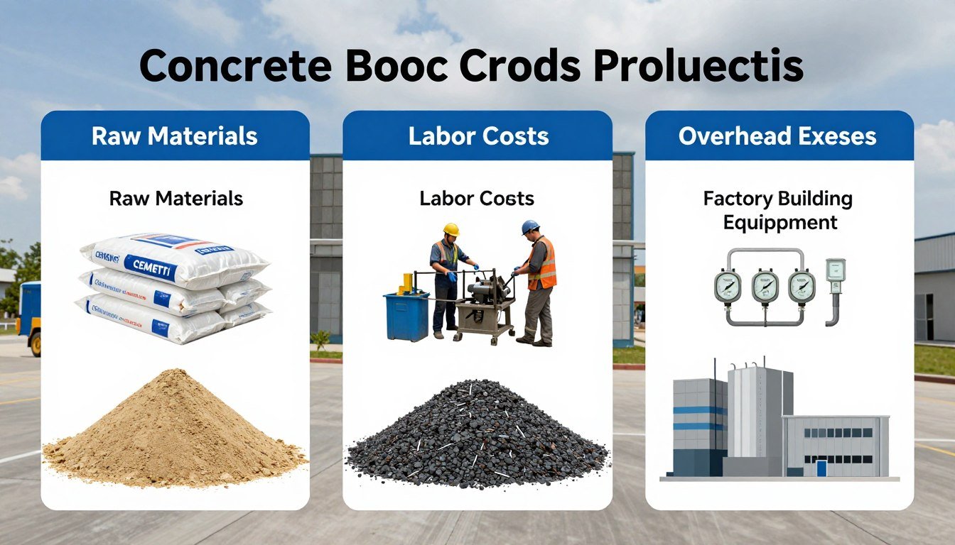 Componentes de custo na produção de blocos de concreto