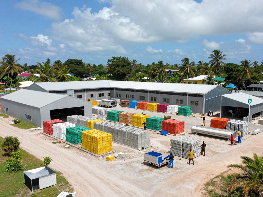 Instalação MAIKONG na Jamaica focada em construção habitacional