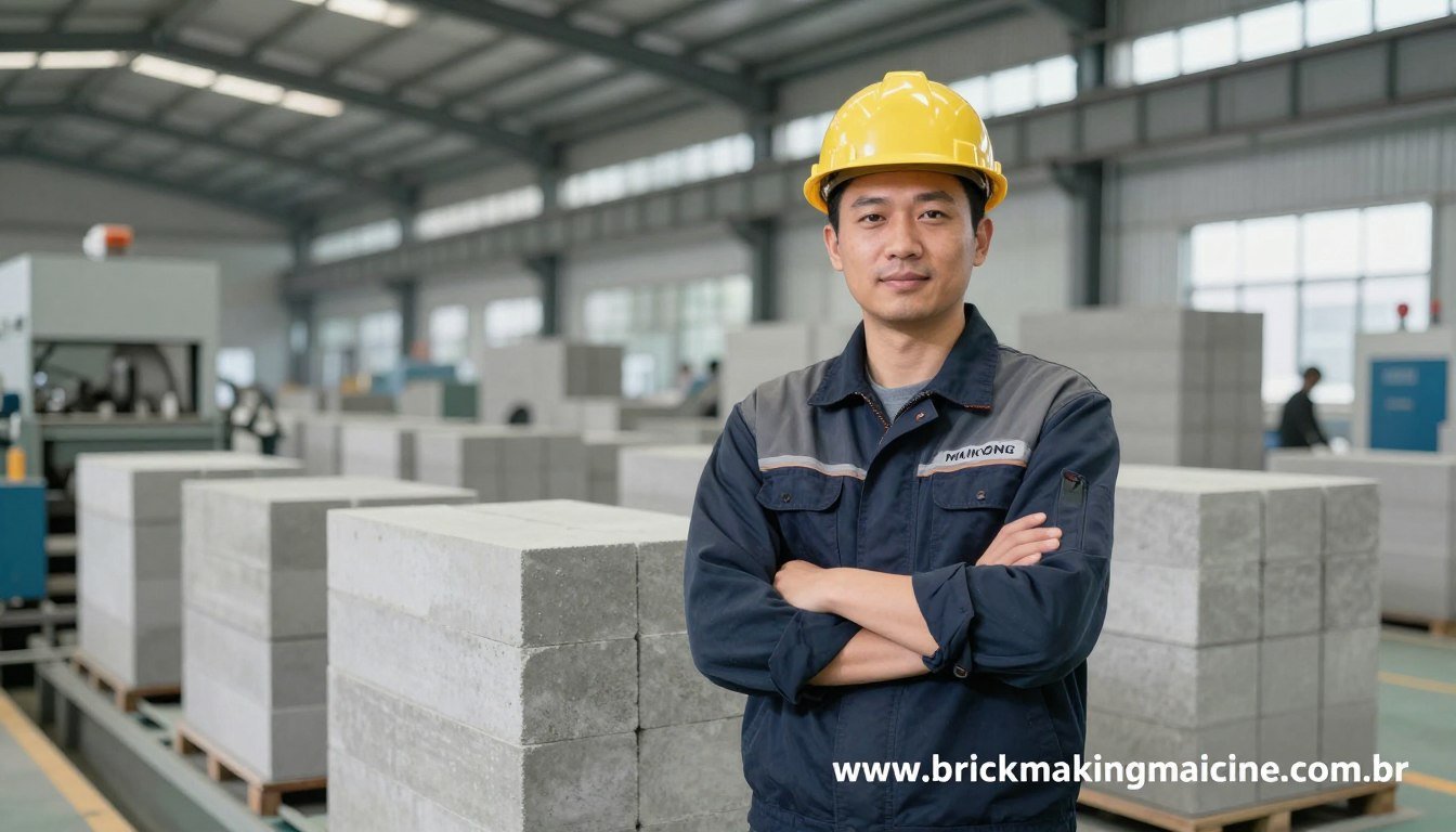 Sucesso na produção de blocos de concreto