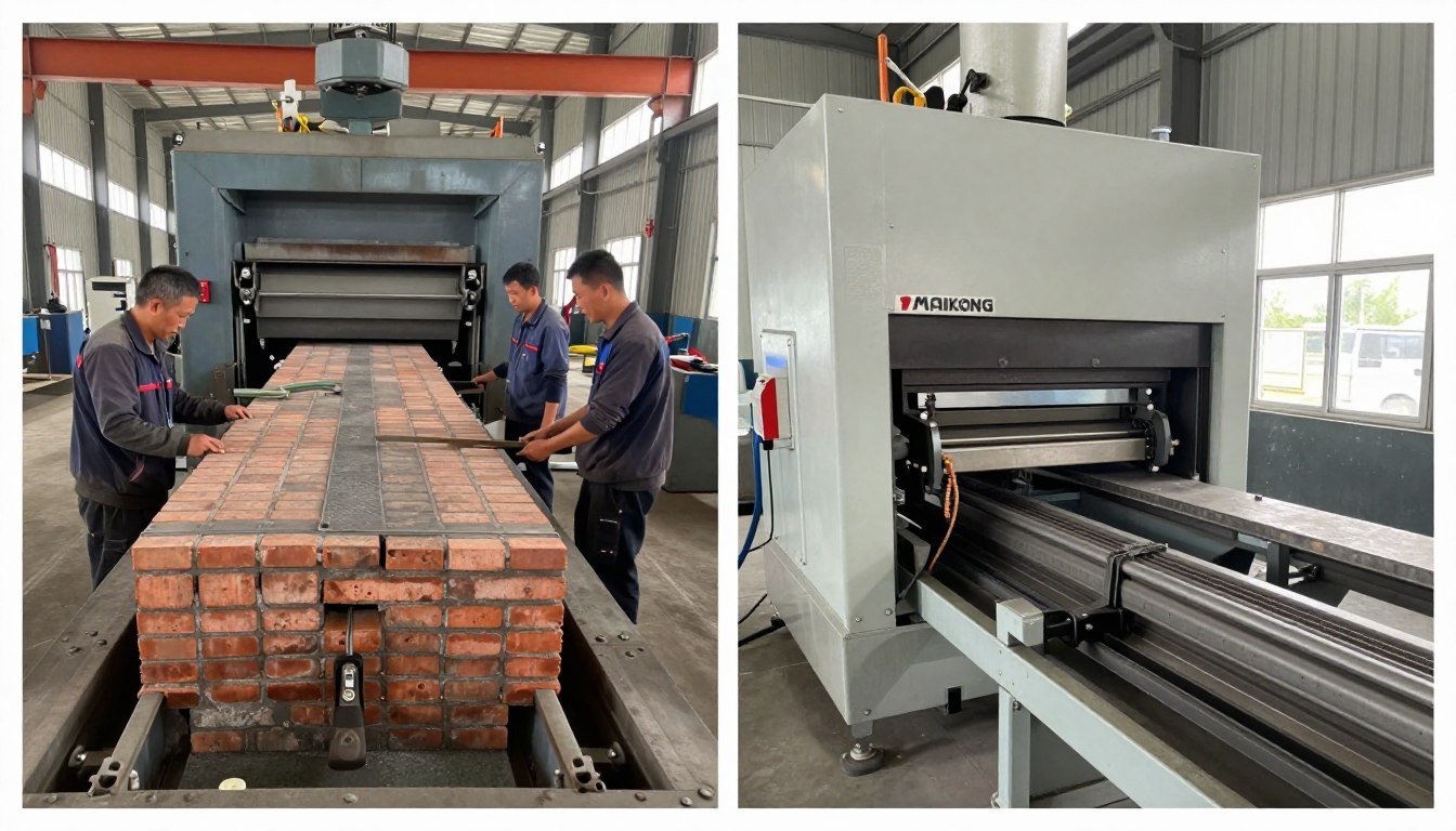 Comparação lado a lado de linhas de produção com equipamento usado e novo