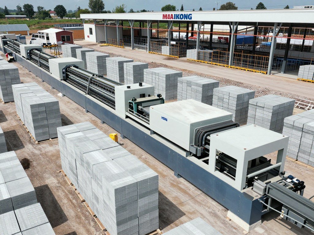 Produção em larga escala de blocos de concreto