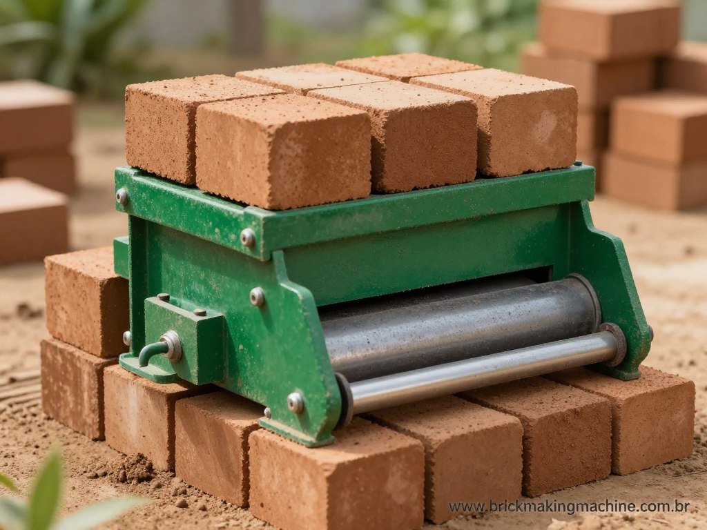 Tijolo ecologico maquinas produzindo blocos sustentáveis